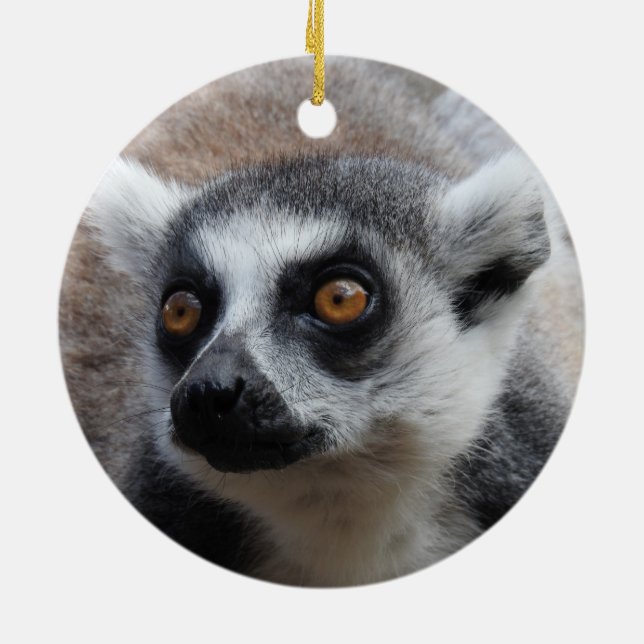 Lemurprydnad Julgransprydnad Keramik (Baksidan)