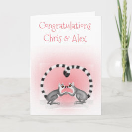 Lemurs i förlovning/bröllop i kärlek kort