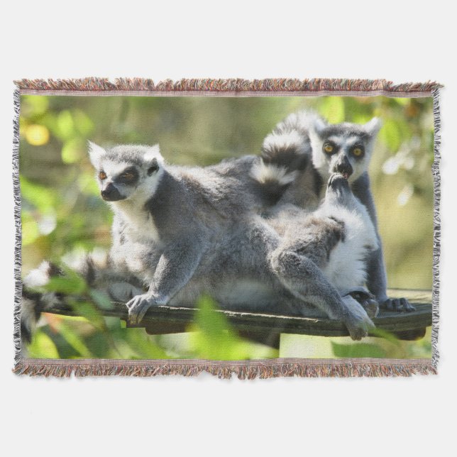Lemurs i Madagaskar Filt (Framsidan)