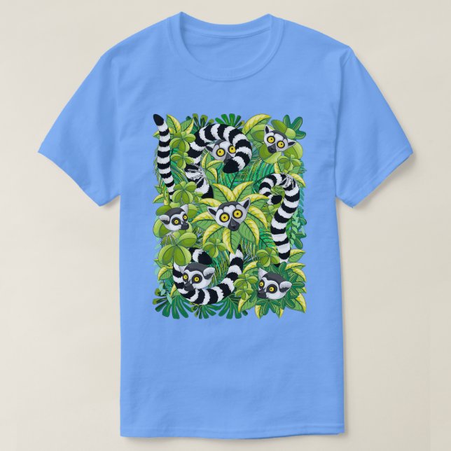 Lemurs i Madagaskars regnskog T Shirt (Design framsida)