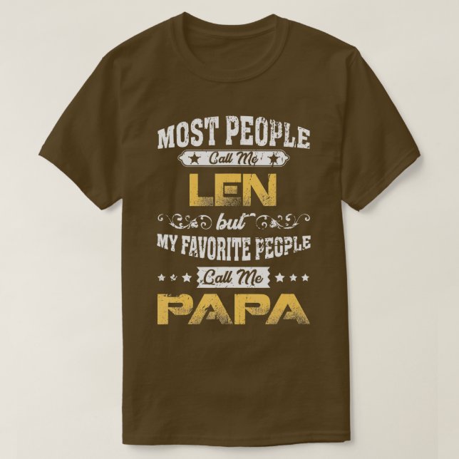 LEN Namn Mina favoriter kallar mig Pappa T Shirt (Design framsida)
