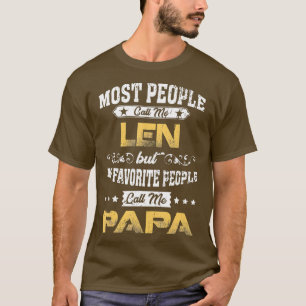 LEN Namn Mina favoriter kallar mig Pappa T Shirt