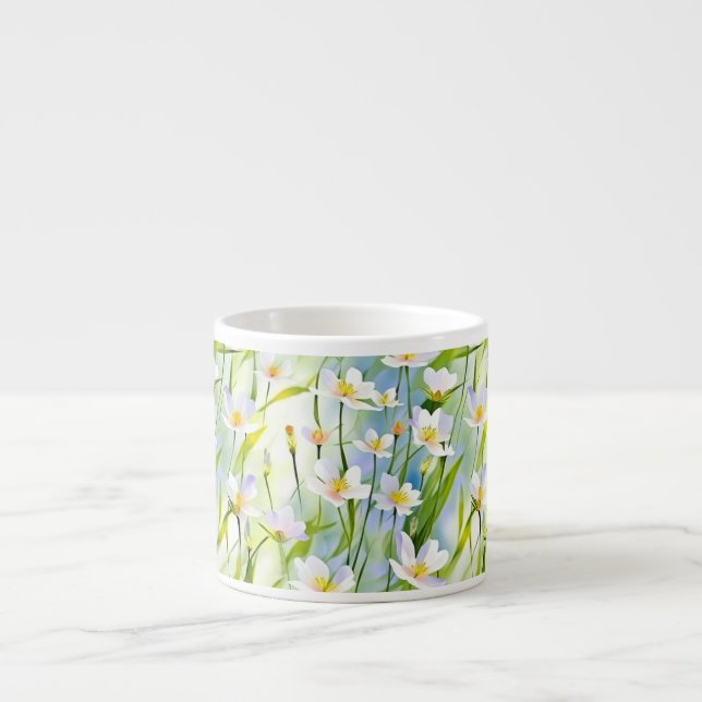 Lena blomning Mjuk blomster  Espressomugg (Framsidan)