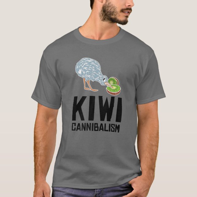 Lena Kiwi Bird Gift Cannibalism for Fruit Älskare  T Shirt (Framsida)