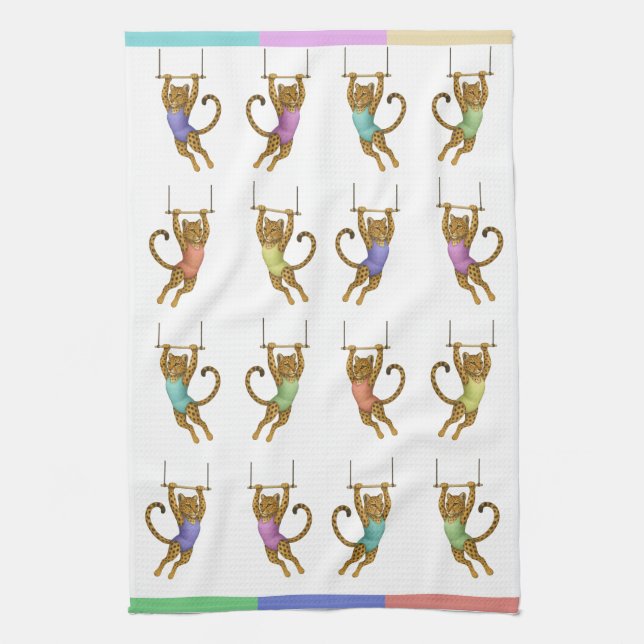 Lena leopard trapeze artist kökshandduk (Vertikal)