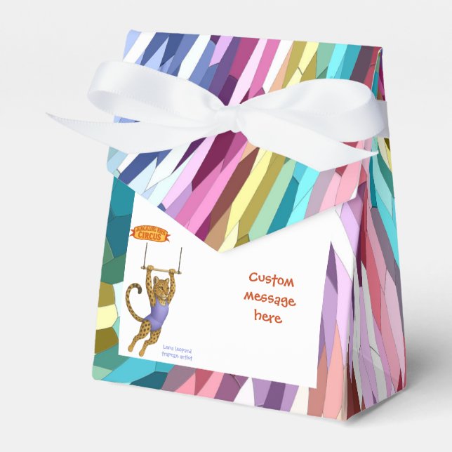 Lena Leopard trapeze artist Presentaskar (Framsidan Sidan)