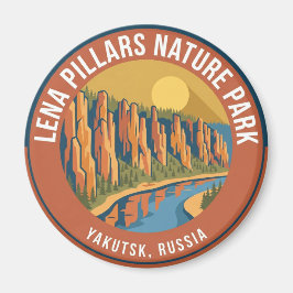 Lena pelare naturpark Ryssland Magnet