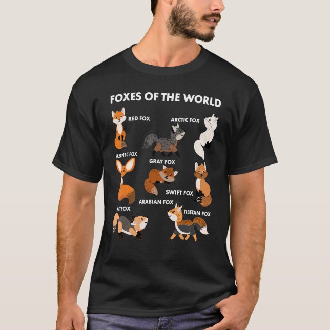 Lena rävar från World Shirt Foxes Älskare ger T (Framsida)