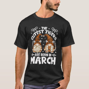 Lena Tiger Gnomes för kvinnor som födde i mars Bir T Shirt