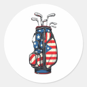 Lena USA flagga Golf 4 juli Patriotic Golf Runt Klistermärke