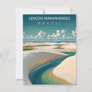 Lençóis Maranhenses Brasilien Dyner & Laguner Vykort