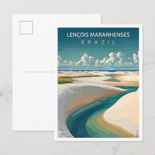Lencois Maranhenses Brasilien Travel Vykort