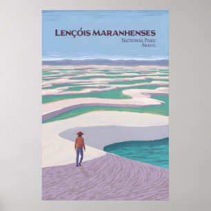 Lençóis Maranhenses nationalparks resemålningaffis Poster