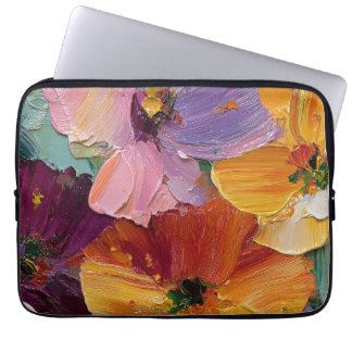 Lendig impasto blomsterkonst laptopfodral laptop fodral