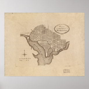 L'Enfants planerar av Washington Poster