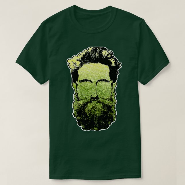 Length Beard Funnny Beardeds Face 3 T Shirt (Design framsida)
