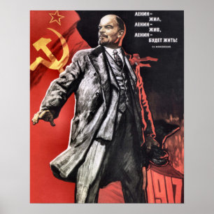 Lenin affisch från den ryska revolutionen
