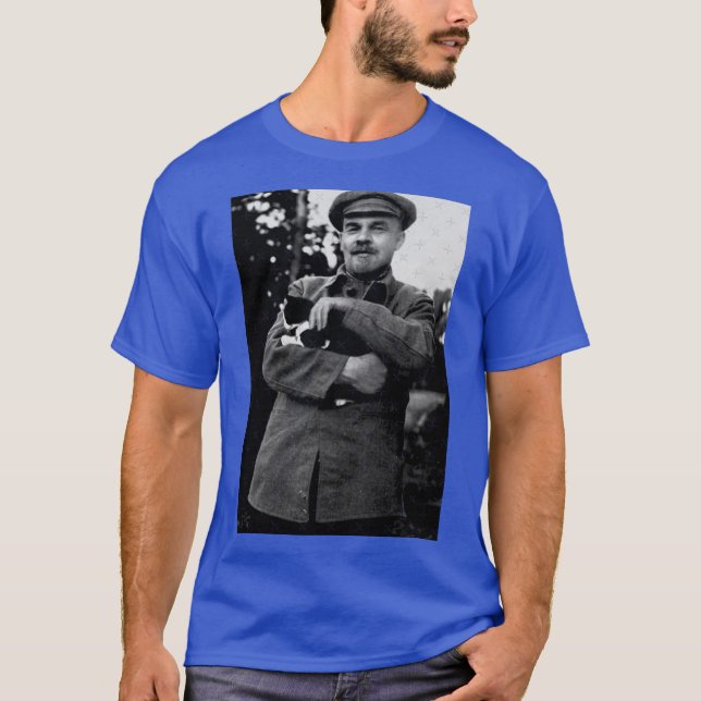 Lenin and his Cat girl funny T Shirt (Framsida)