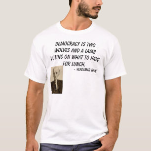 lenin demokrati är två varger och en lambvotin t shirt