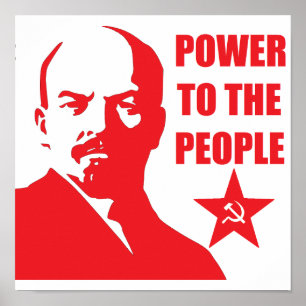 Lenin "driver till folket" affisch