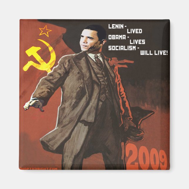 Lenin Lived Obama Lives Magnet (Framsidan)