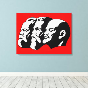 Lenin, Marx, Engels, Sovjetunionen, Kommunism Canvastryck