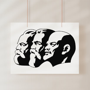 Lenin, Marx, Engels, Sovjetunionen, Kommunism Fototryck