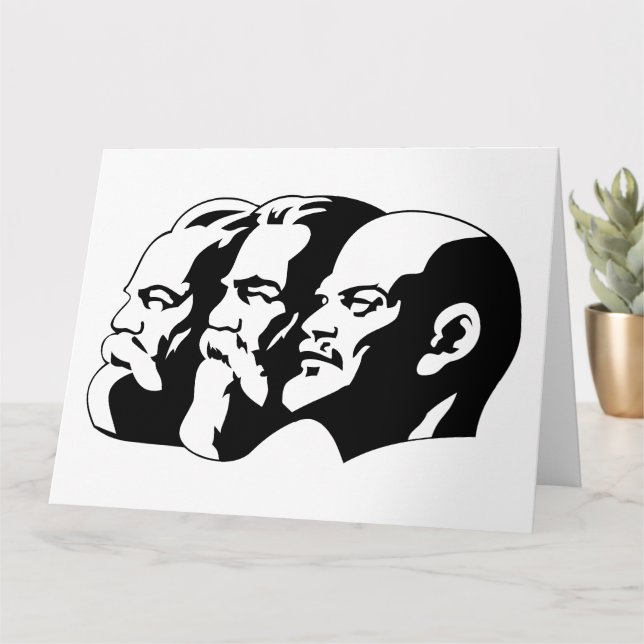 Lenin, Marx, Engels, Sovjetunionen, kommunism Kort (Liten växt)
