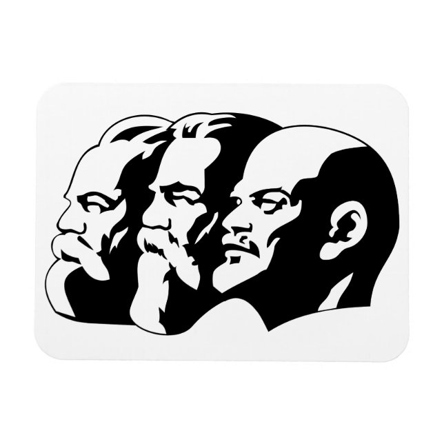 Lenin, Marx, Engels, Sovjetunionen, Kommunism Magnet (Horisontell)
