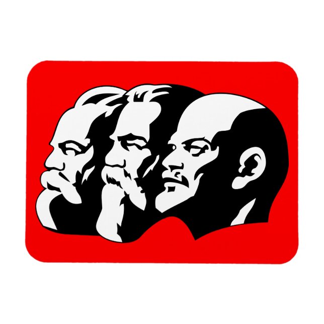 Lenin, Marx, Engels, Sovjetunionen, Kommunism Magnet (Horisontell)