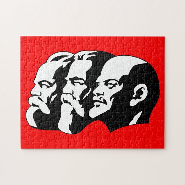 Lenin, Marx, Engels, Sovjetunionen, Kommunism Pussel (Horisontell)