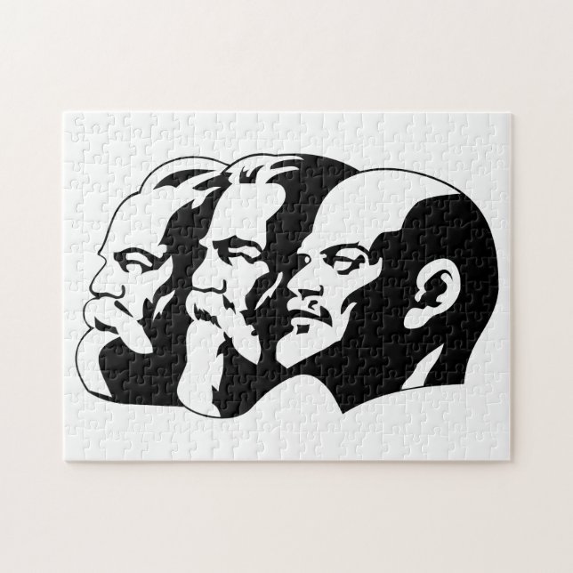 Lenin, Marx, Engels, Sovjetunionen, Kommunism Pussel (Horisontell)