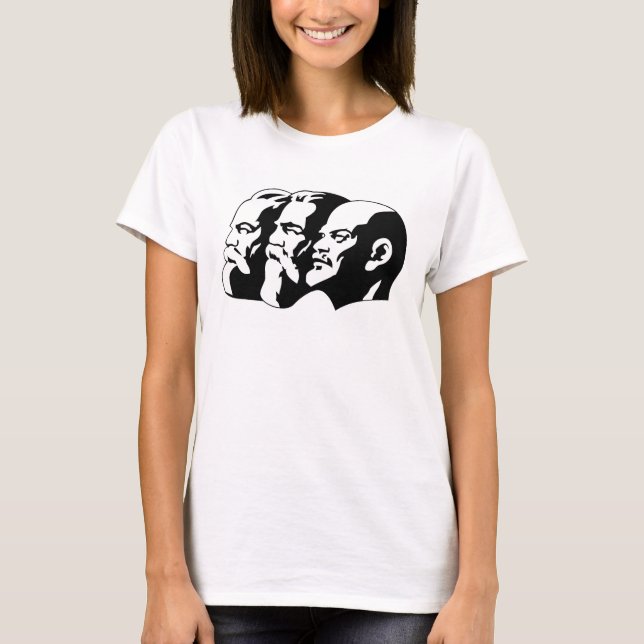 Lenin, Marx, Engels, Sovjetunionen, Kommunism T Shirt (Framsida)