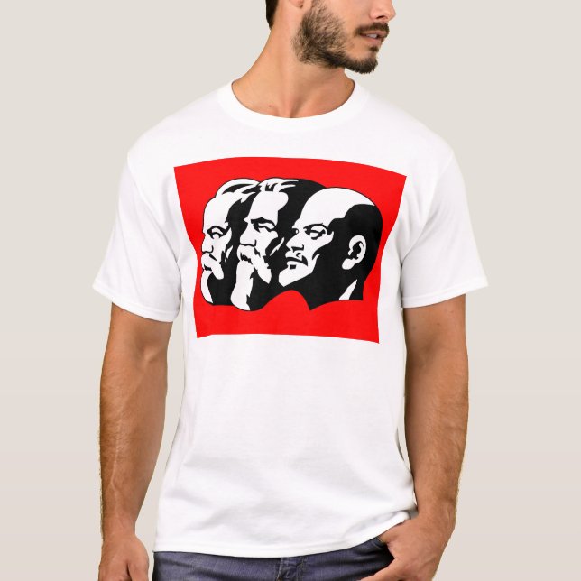 Lenin, Marx, Engels, Sovjetunionen, Kommunism T Shirt (Framsida)
