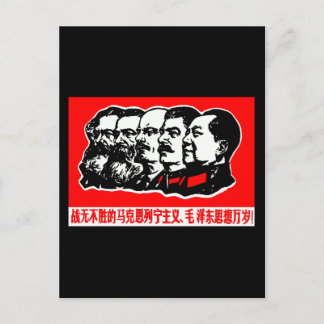 Lenin Marx Mao Zedong Vykort