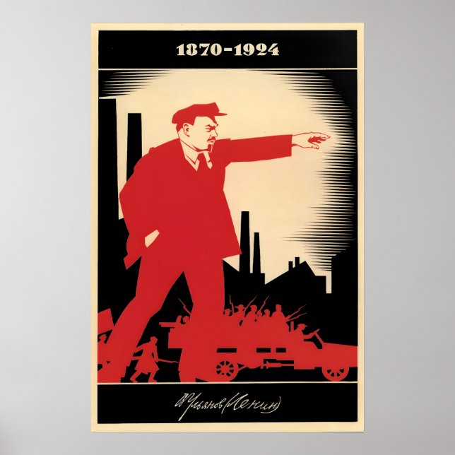 Lenin-minnesmärke Sovjetiskt propagandaplakat - CC Poster (Framsidan)