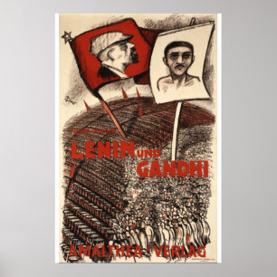 Lenin och Gandhi Poster