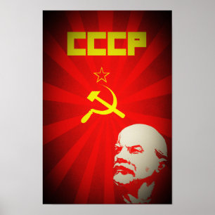 lenin russia sovjetisk kommunistisk poster