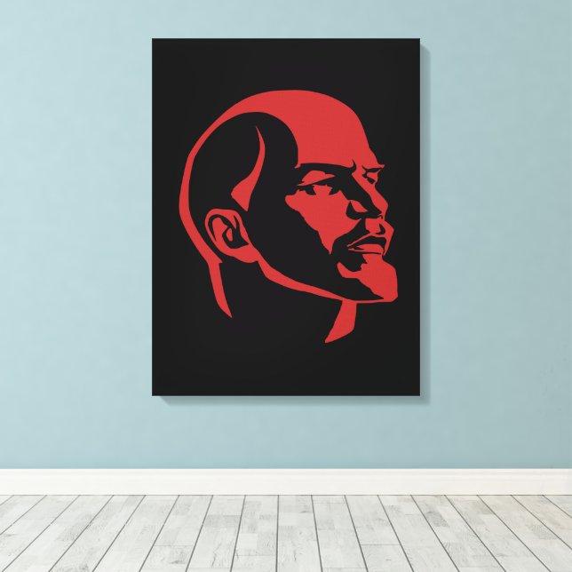 Lenin, Sovjet, CCCP, Sovjetunionen, Kommunism Canvastryck (Insitu (trägolv))