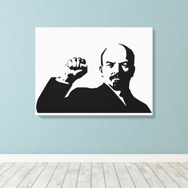 Lenin, Sovjet, CCCP, Sovjetunionen, Kommunism Canvastryck (Insitu (trägolv))
