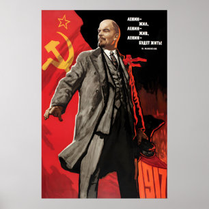Lenin sovjetisk propagandaposters, Leve Lenin! Poster