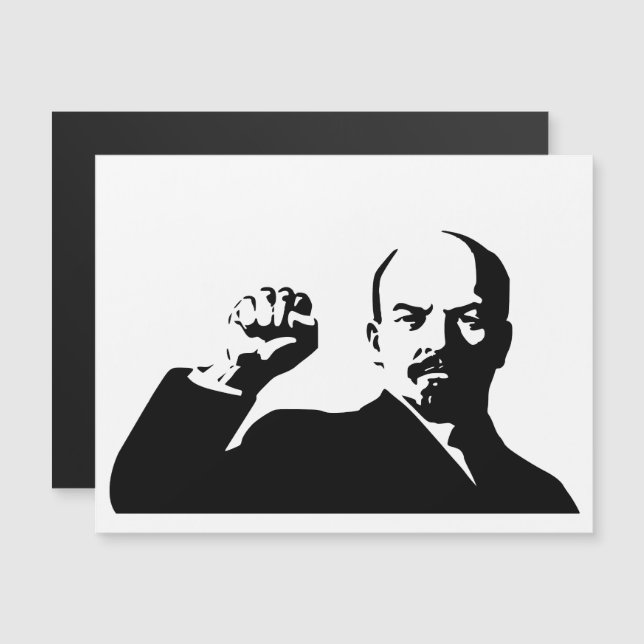 Lenin, Sovjetunionen, CCCP, Sovjet, Kommunism Magnetisk Inbjudningskort (Fram/baksida)