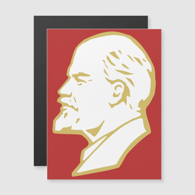 Lenin, Sovjetunionen, CCCP, Sovjet, Kommunism Magnetisk Inbjudningskort (Fram/baksida)