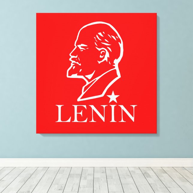 Lenin, Sovjetunionen, CCCP, Sovjetunionen, Kommuni Canvastryck (Insitu (trägolv))