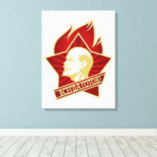 Lenin, Sovjetunionen, CCCP, Sovjetunionen, Kommuni Canvastryck
