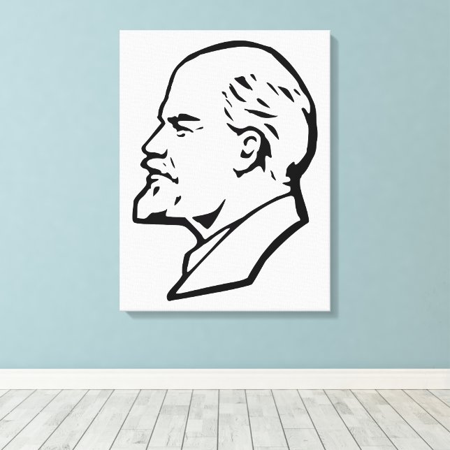 Lenin, Sovjetunionen, CCCP, Sovjetunionen, Kommuni Canvastryck (Insitu (trägolv))