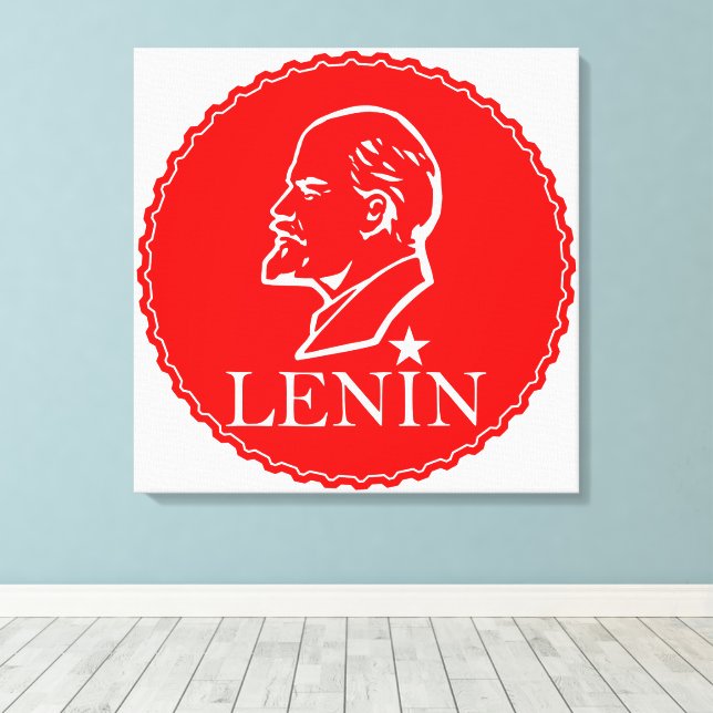 Lenin, Sovjetunionen, CCCP, Sovjetunionen, Kommuni Canvastryck (Insitu (trägolv))