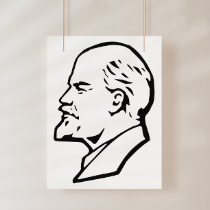 Lenin, Sovjetunionen, CCCP, Sovjetunionen, Kommuni Fototryck