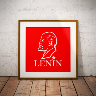 Lenin, Sovjetunionen, CCCP, Sovjetunionen, Kommuni Fototryck