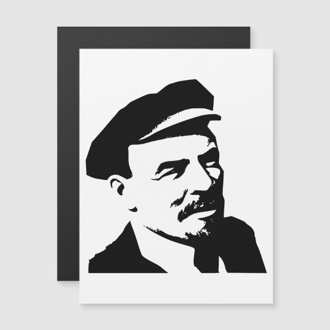 Lenin, Sovjetunionen, CCCP, Sovjetunionen, Kommuni Magnetisk Inbjudningskort (Fram/baksida)